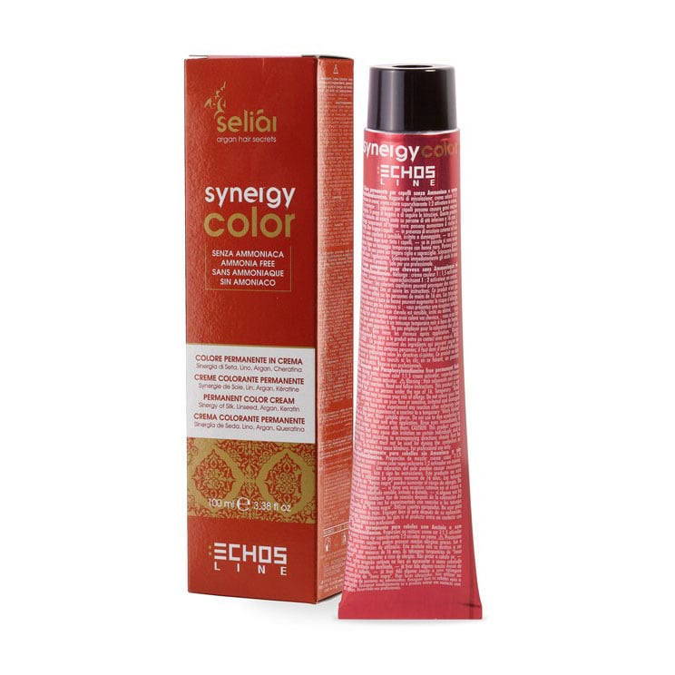 Безаміачна крем-фарба для волосся Echosline Seliar Synergy Color з арганою та кератином 5.3 Light Chestnut Golden, 100 мл